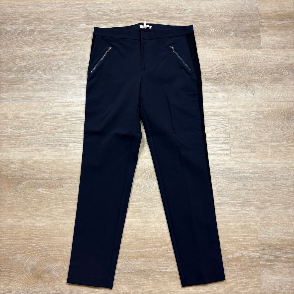 Rebecca Taylor Side Panel Tapered Leg Pants Women's 10 Color Navy, Black
